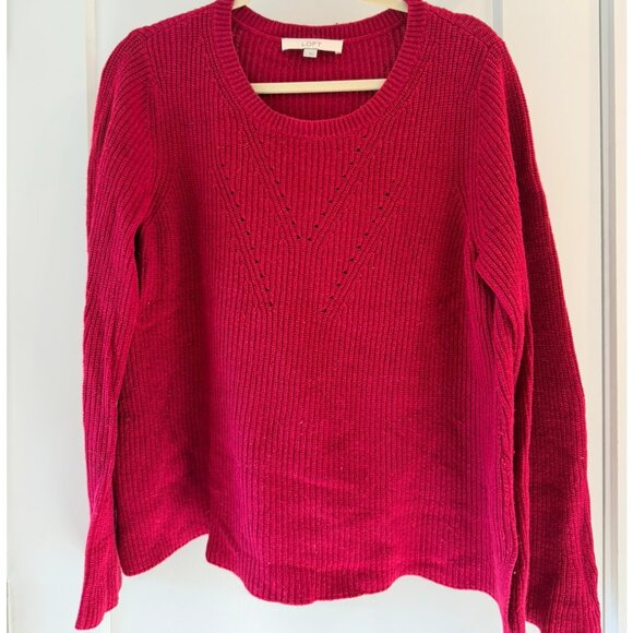 Loft Red Sweater - Picture 1 of 5